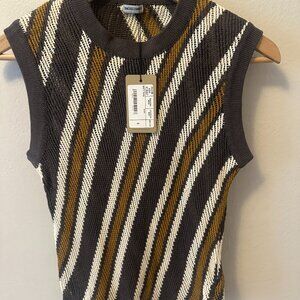 Rachgel Comey Rhett Tank Mesh Stripes Womens Sz Small